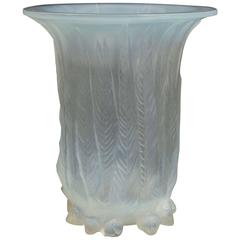 René Lalique Opalescent Vase "Eucalyptus"