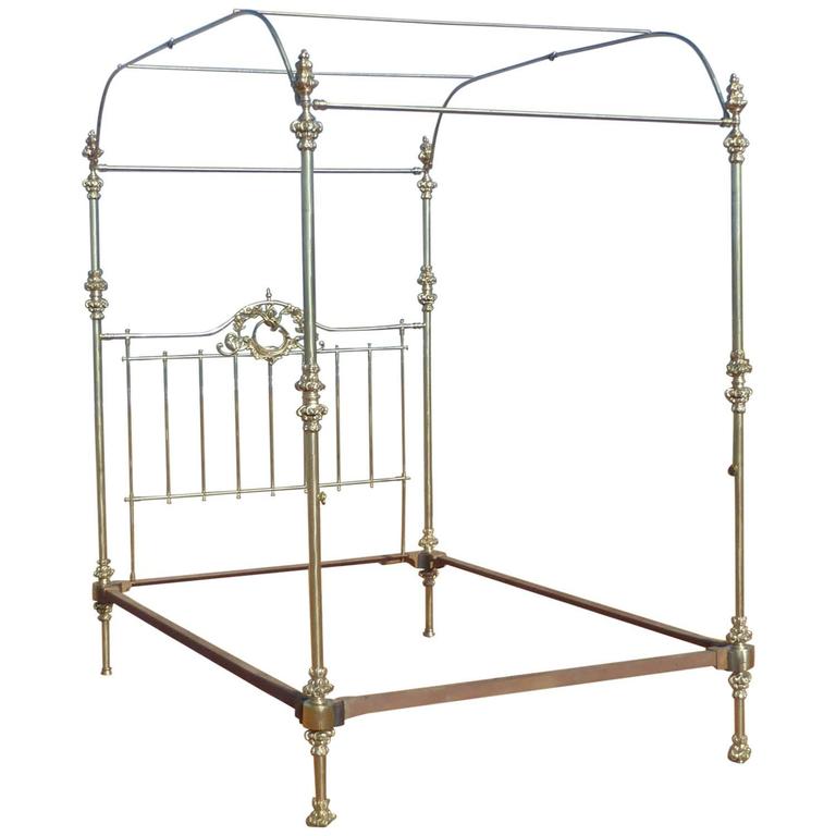 Campaign Brass Four Poster Bed M4P20 For Sale at 1stdibs