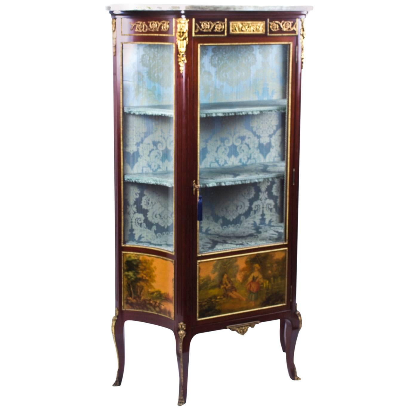 19th Century French Vernis Martin Vetrine Display Cabinet
