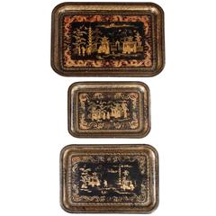 Set of Chinese Export Trays