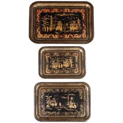 Set of Chinese Export Trays