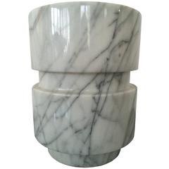 Italian Carrara Marble Lamp Attributed to Angelo Mangiarotti