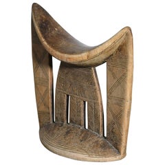 Traditional African Tribal Art Headrest, Sidamo People, Ethiopia