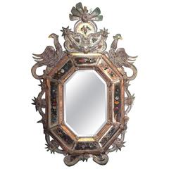 Venetian Mirror 19th Century by Toiso and Barovier Murano