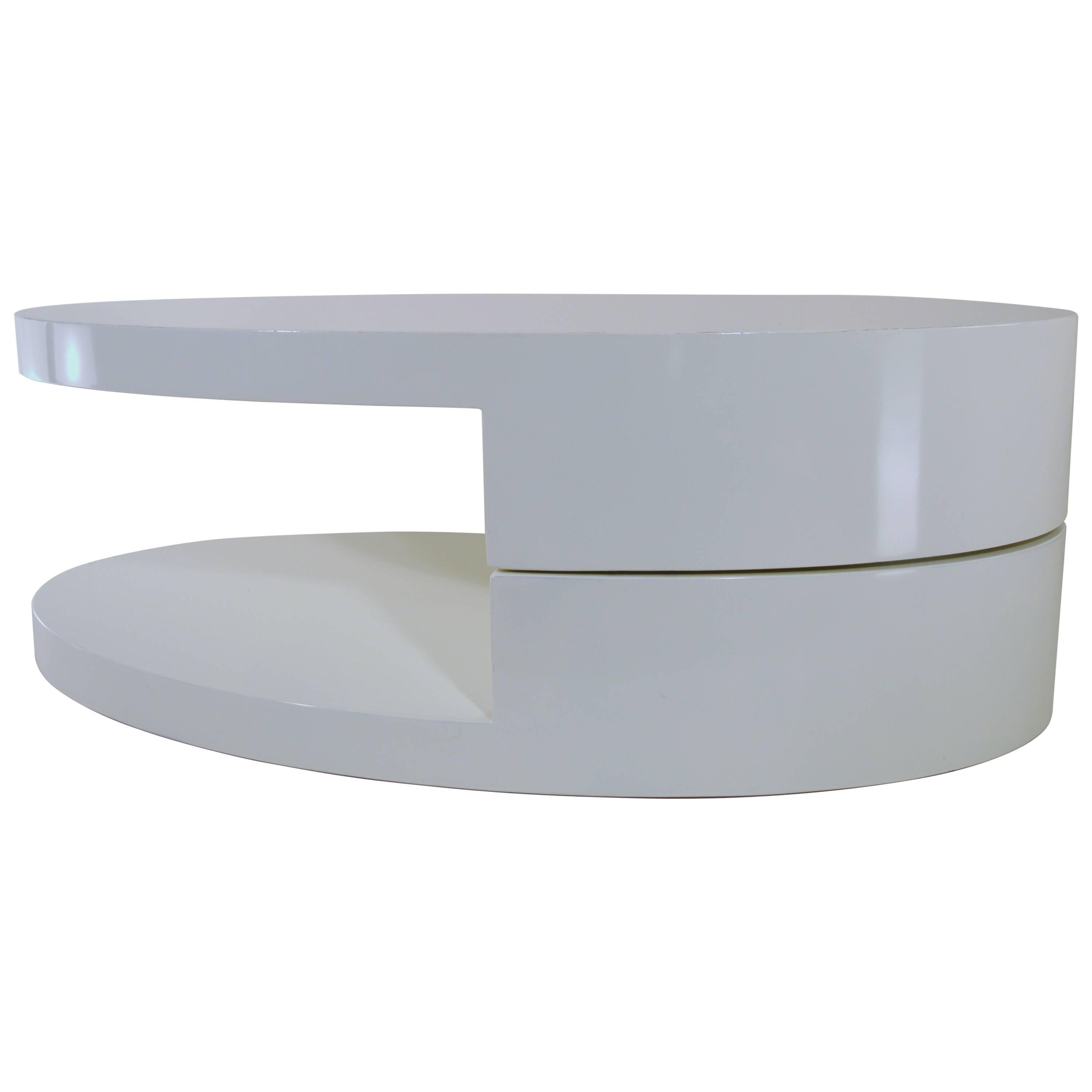 Rotating Coffee Table in the Manner of Joe Columbo