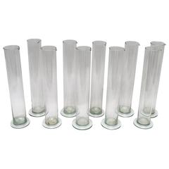 Antique Belgian Glass Chemistry Beaker Vases 1