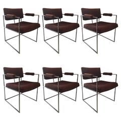 Cube Chrome Dining Chairs by Milo Baughman in COM/Priced Individually 8