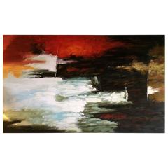 Abstract Painting Oil on Canvas Very Large Breathtakingly Beautiful