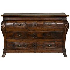 Fabulous Walnut Commode from the 18th Century, Continental, Period Louis XV