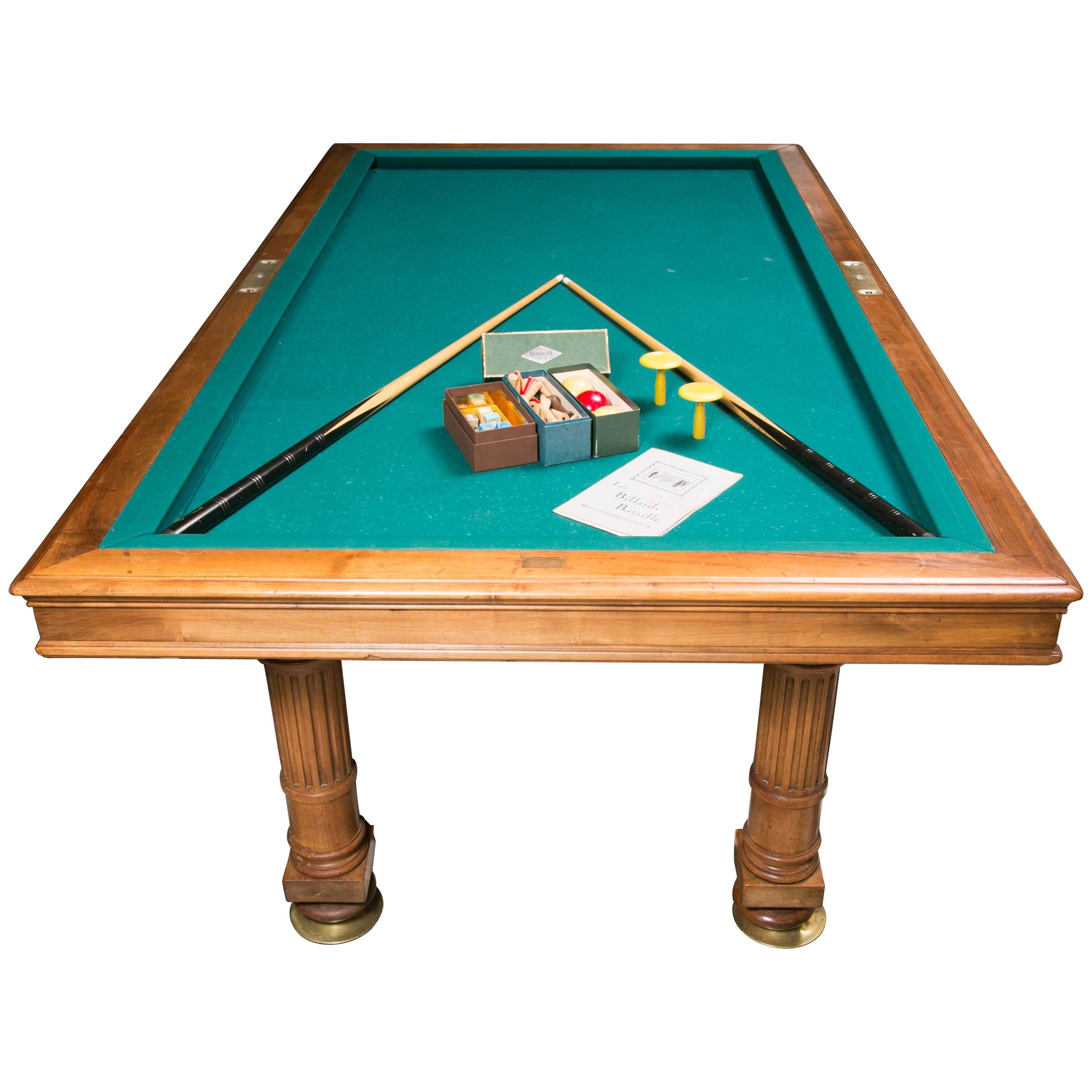 French Billiard Games Table from the Beginning of the 20th Century