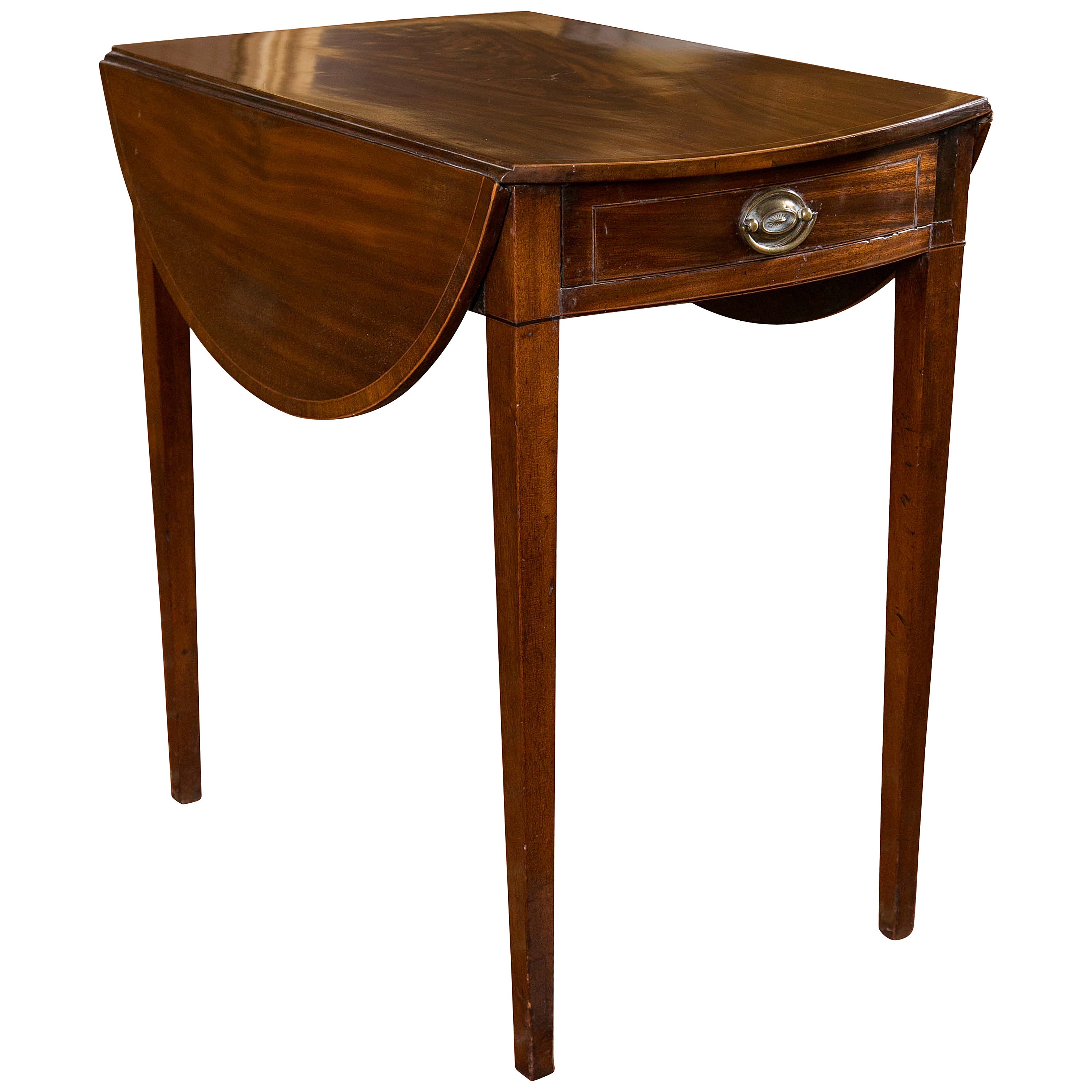 Baker Furniture Historic Charleston Collection Carved Mahogany Pembroke