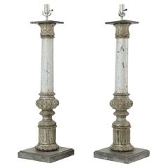 Pair of 19th Century Column Form Table Lamps 9