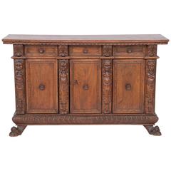 19th Century Italian Walnut Renaissance Revival Cabinet 11