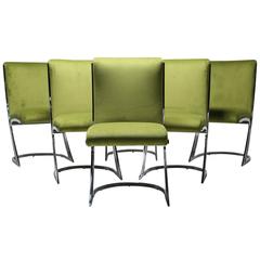 Mid-century Chrome Dining Chairs, Pierre Cardin style 3