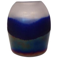 Seltene Murano-Vase, Stearns für Venini Encalmo Inciso, signiert