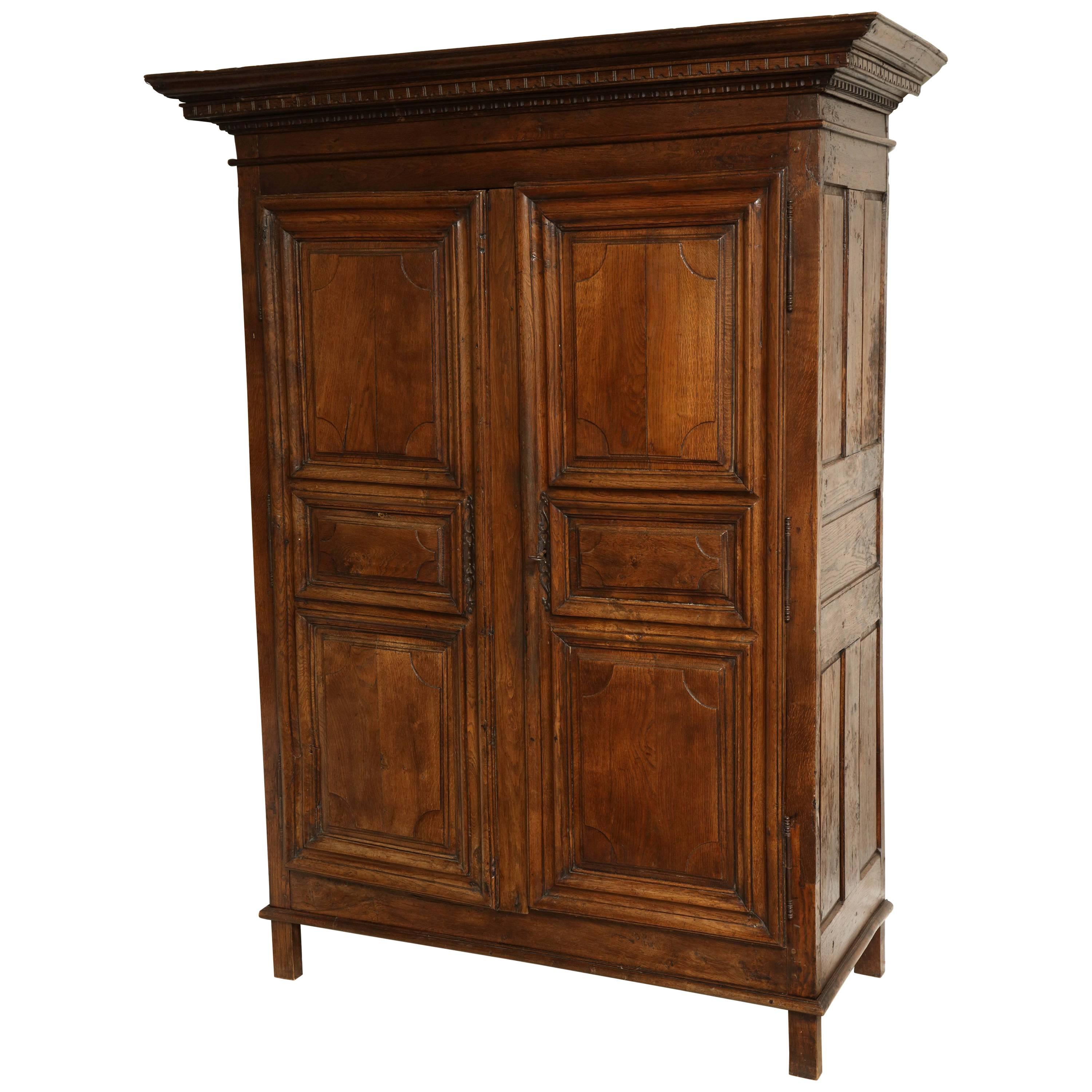Late 18th Century Oak Armoire For Sale