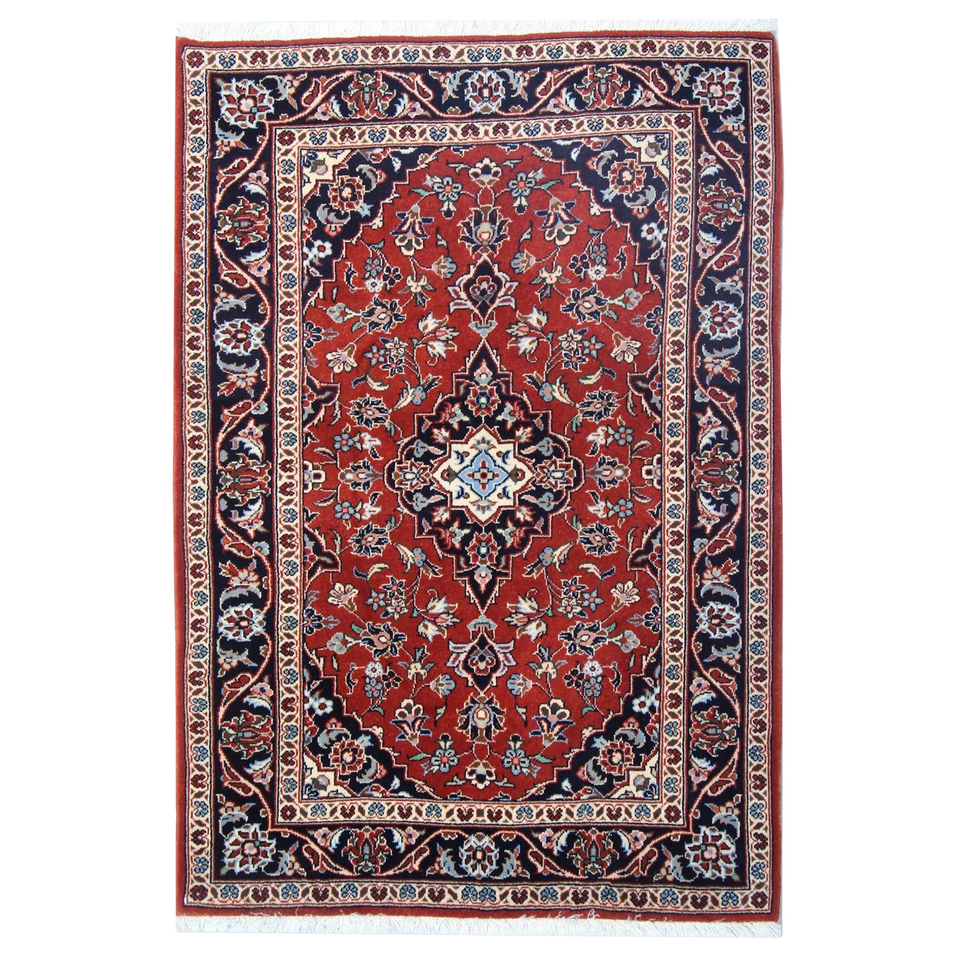 Handmade Carpet Rug Red Wool Oriental Rug, Traditional Medallion Rug