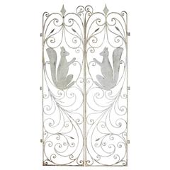 Antique Hand-Wrought Squirrel Gates