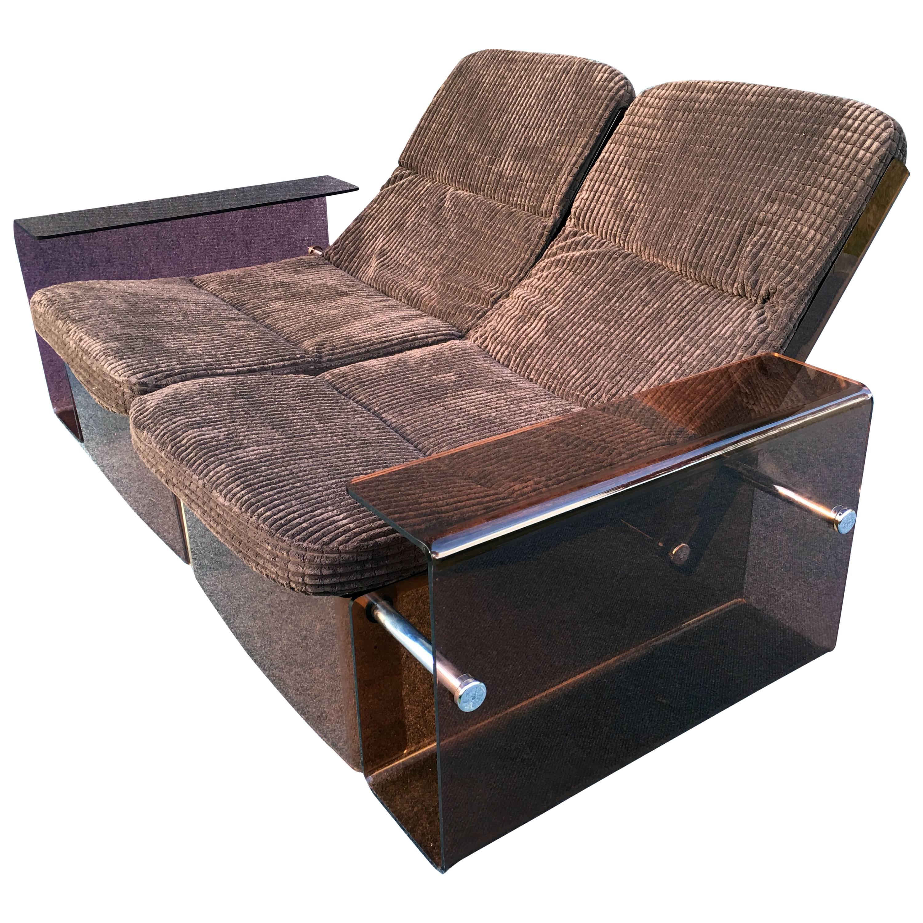 Two and Three-Seat Original Vintage Perspex 'Acrylic' Sofas