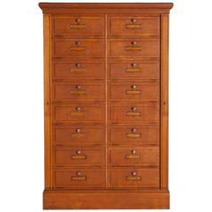 Antique Banque De France Multi Clapet Drawers Cabinet, circa 1870