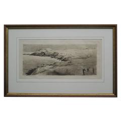 Cliff-Top Golf Course, Etching 8