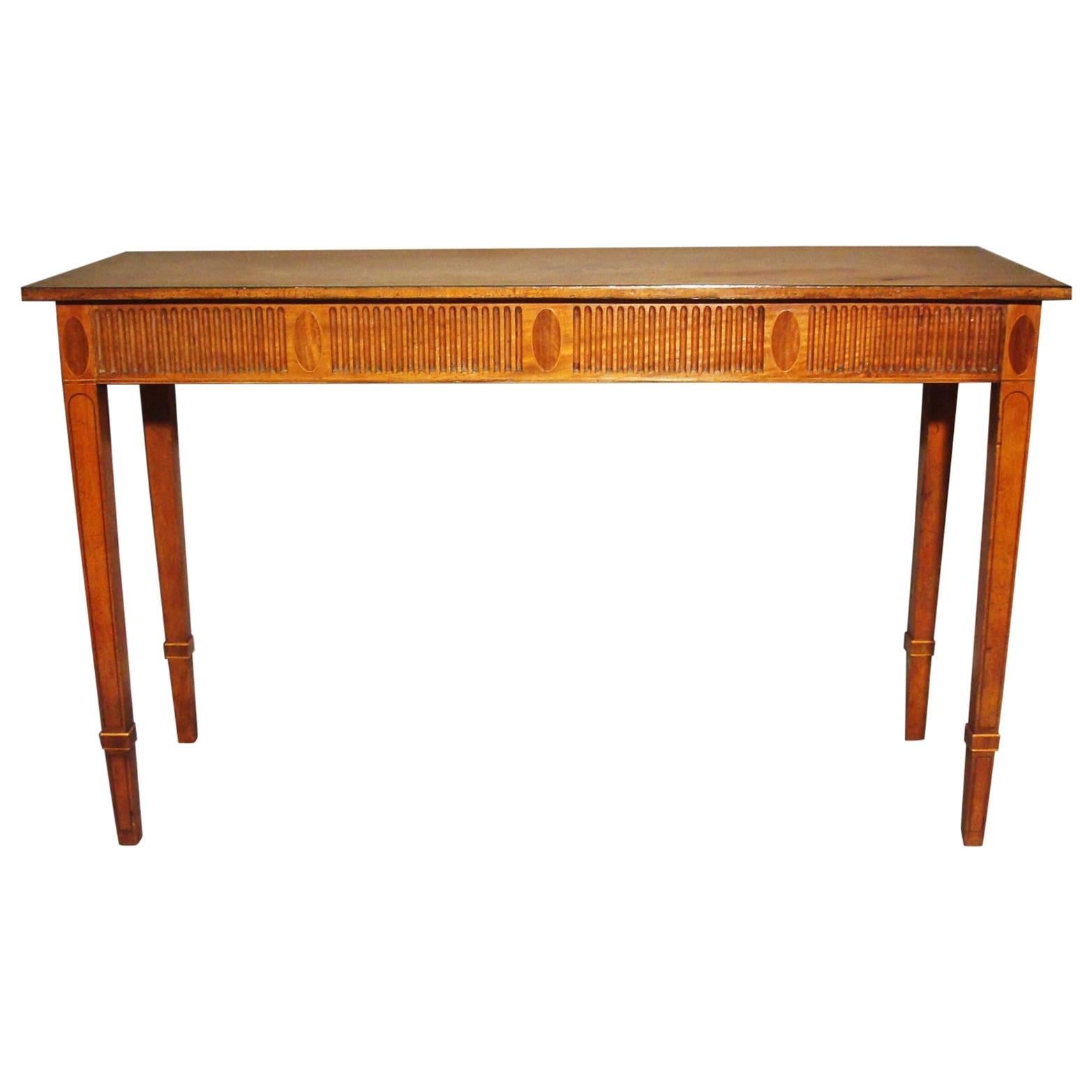 George III Mahogany Neoclassical Console Table or Side Table For Sale