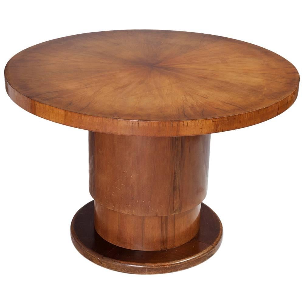 Pedestal Round Dining Table with Multiple Height Possible, Art Deco For Sale