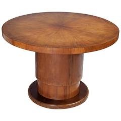 Pedestal Round Dining Table with Multiple Height Possible, Art Deco