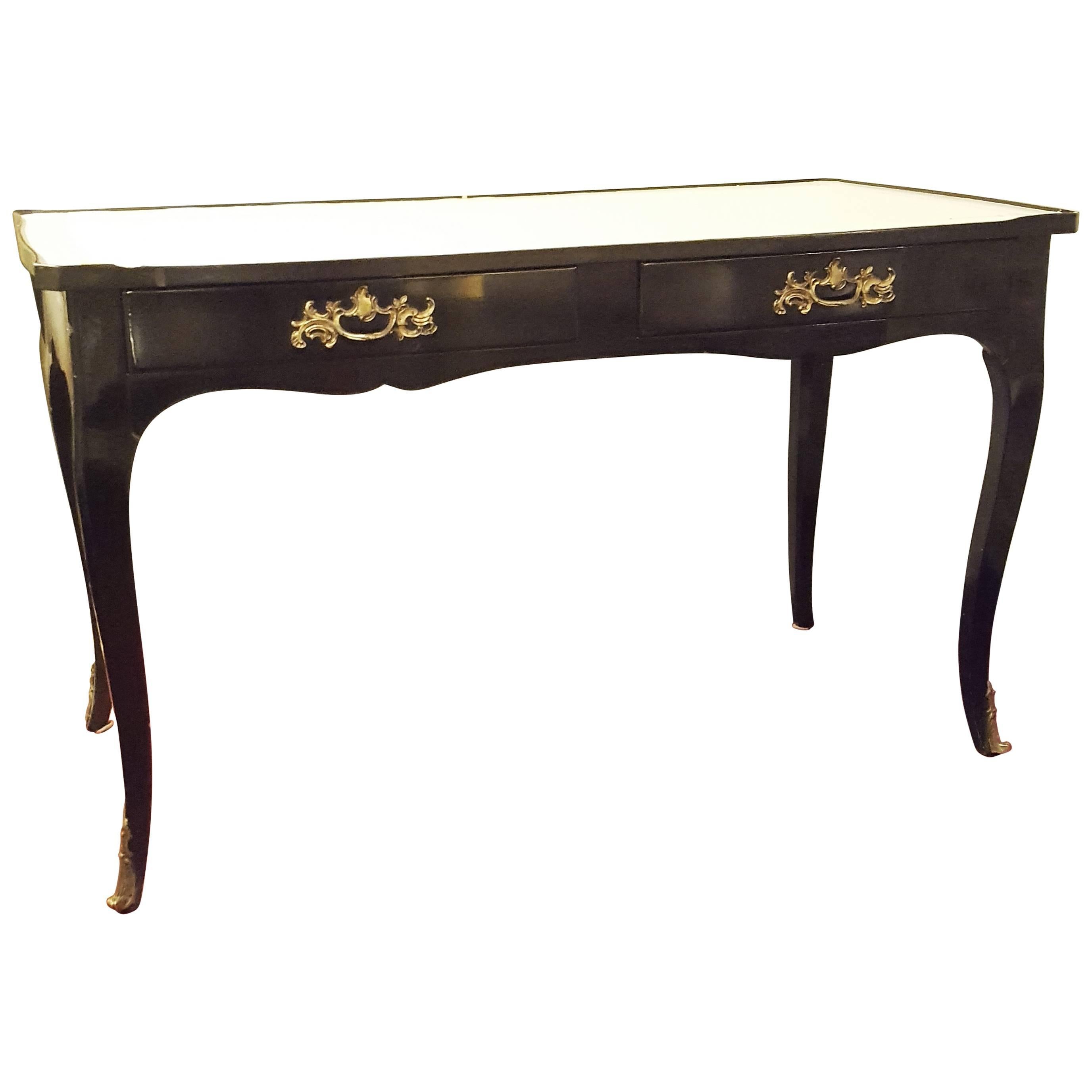 Jacques Bodart Stamped Ebonized Louis XV Style Desk or Vanity