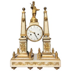 Horloge en marbre, Louis XVI 