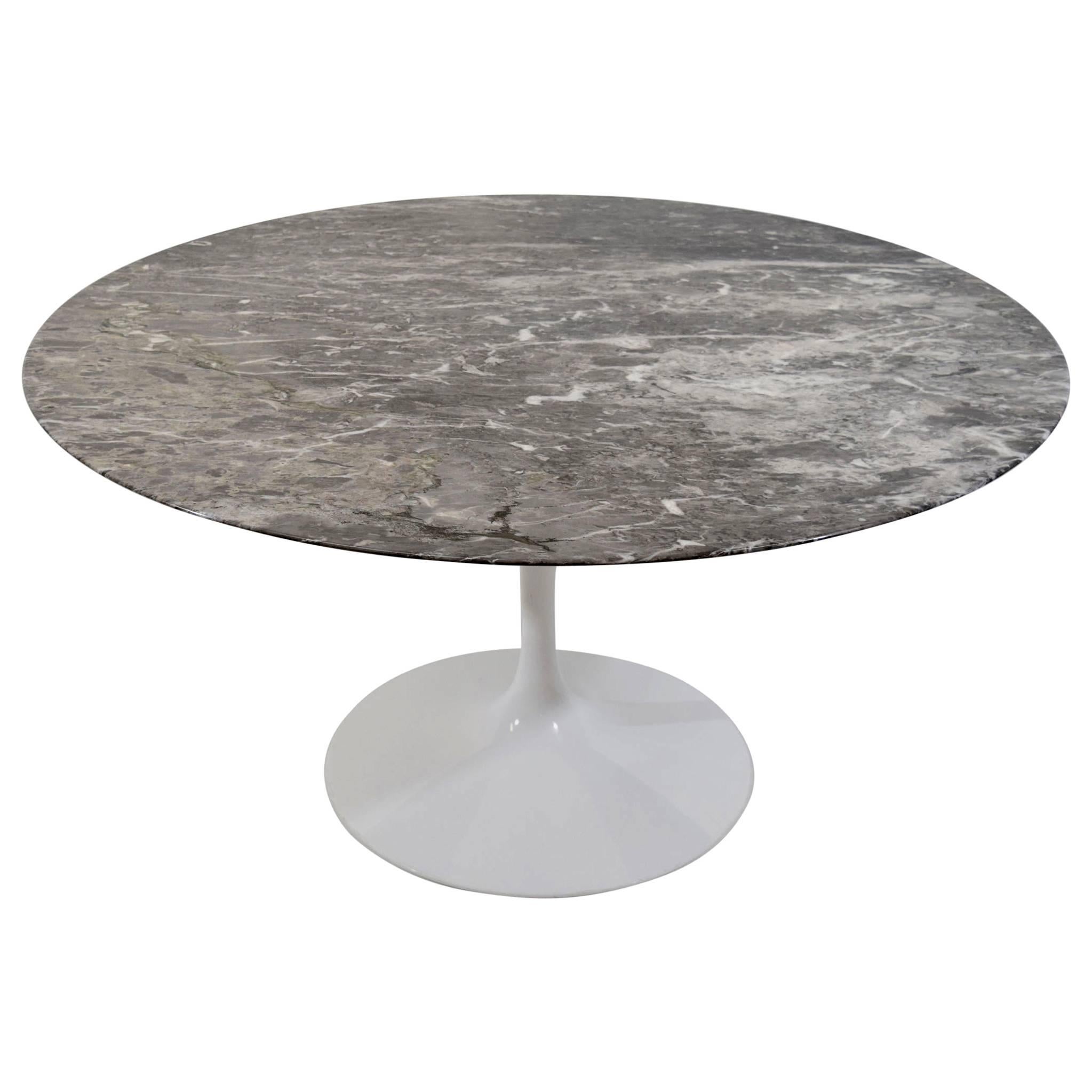 Knoll Grey Marble Saarinen Tulip Table