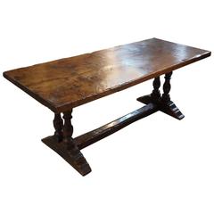 French 19th Century Farm Table - Trestle Table