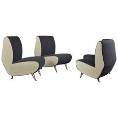 Three-Piece Suite of Sofa & Chairs in the Style of Gio Ponti, by I.S.A. Bergamo