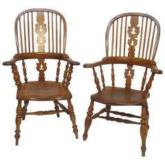 Antique Cheshire Windsor Armchairs