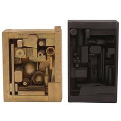 Pair of Assemblage Wood Sculptures after Louise Nevelson