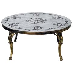 French Modern Design Marble-Top Coffee Table