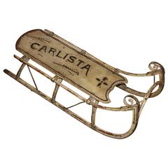 Used 19th Century Child’s Sled in Original White Paint “Carlista”