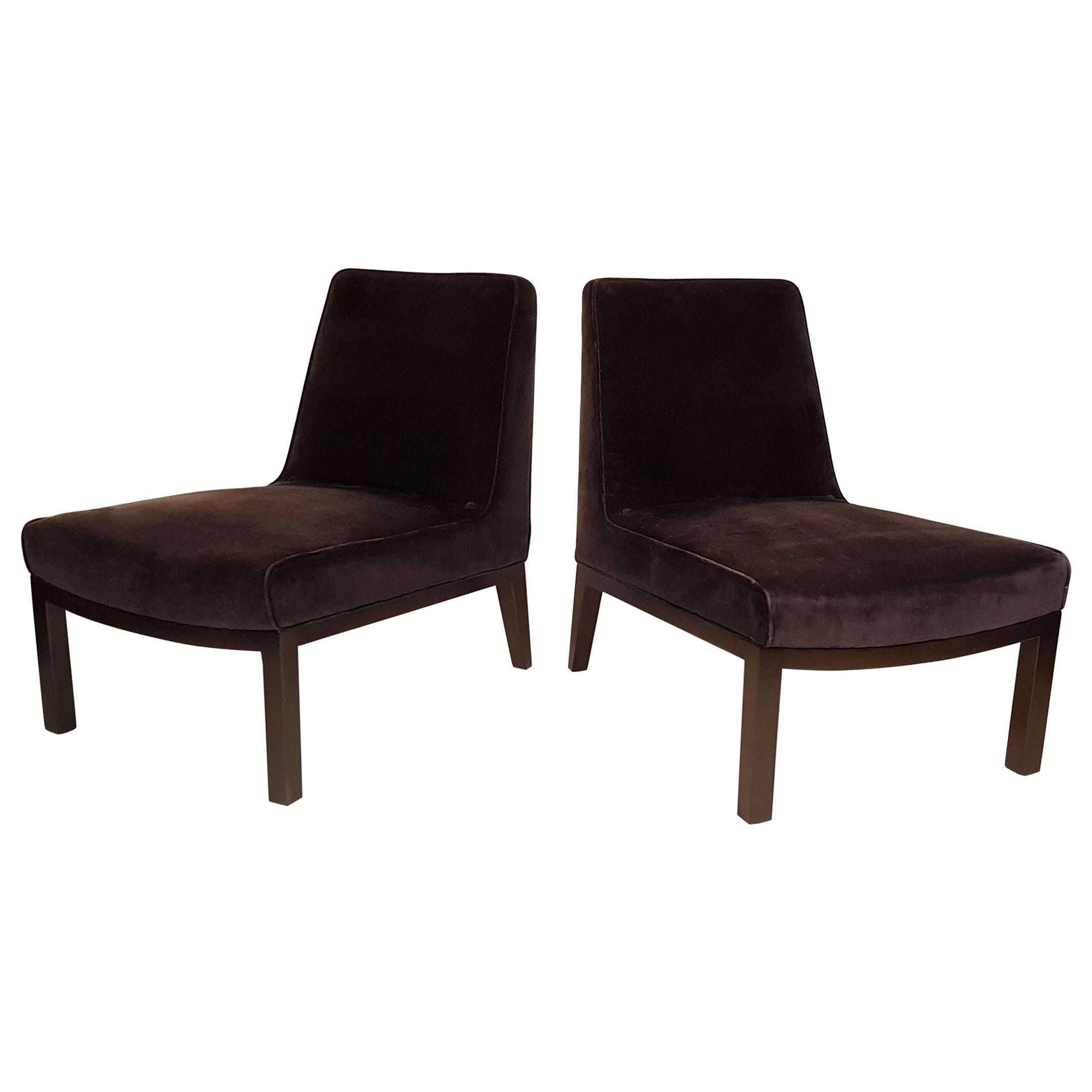 Edward Wormley Slipper Chairs for Dunbar