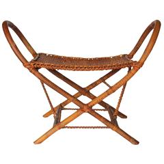 Stylish Midcentury Bamboo Bench 9