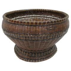 Antique Woven Basket Bowl 2