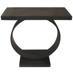Sculptural Steel Console with Stone Top by Sloane 7