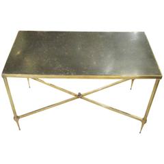 Bagues Brass Coffee Table With Marble Top