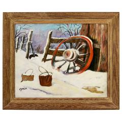 "Rocky Mountain Winter" Painting by Gorja 2