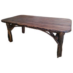 Monumental 20th Century Hickory Dinning Table