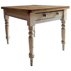 Painted Distressed Pine Dining Table Kitchen