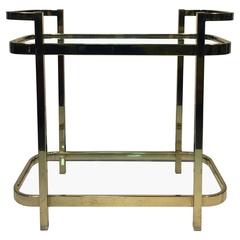 Exceptional Brass Bar Cart by Milo Baughman