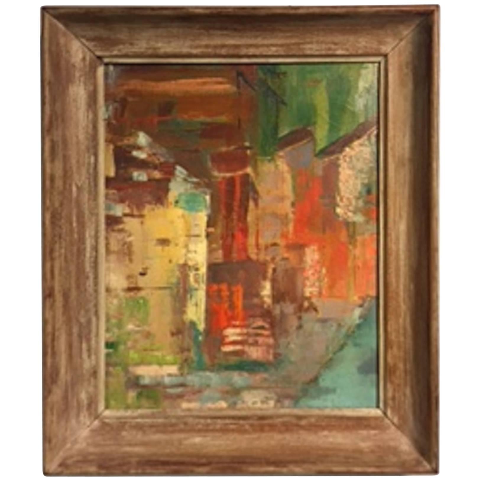 Great Abstract Modern Painting in the Manner of Gerhard Richter For Sale