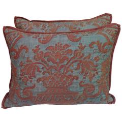 Pair of Rare Quilted Fortuny Pillows