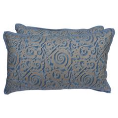 Pair of Maori Patterned Fortuny Pillows 1