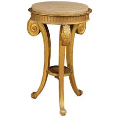 20th Century French Tripod Table in Golden Wood